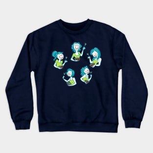 Ladies Laughing at Salad Crewneck Sweatshirt